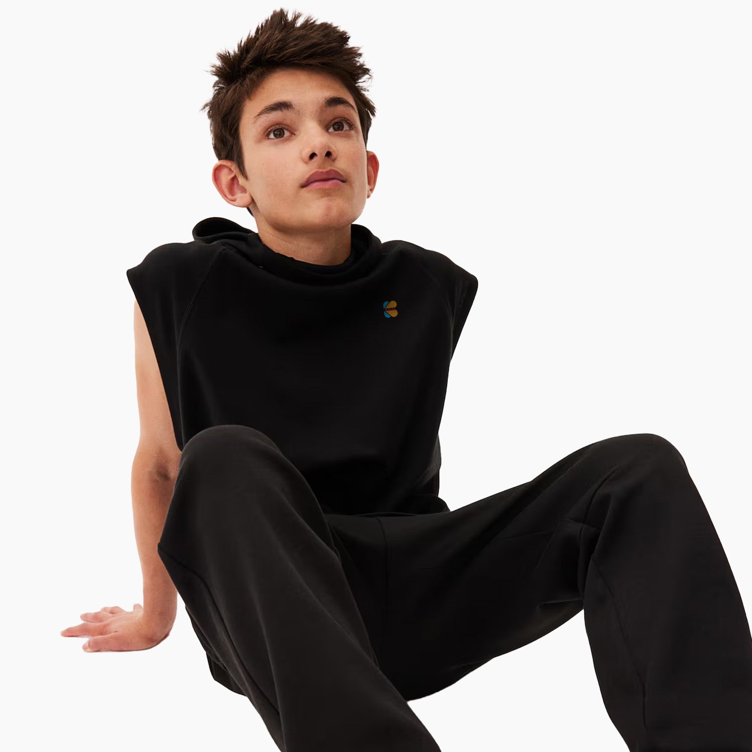 Kidloza Half Sleeve Black Hoodie