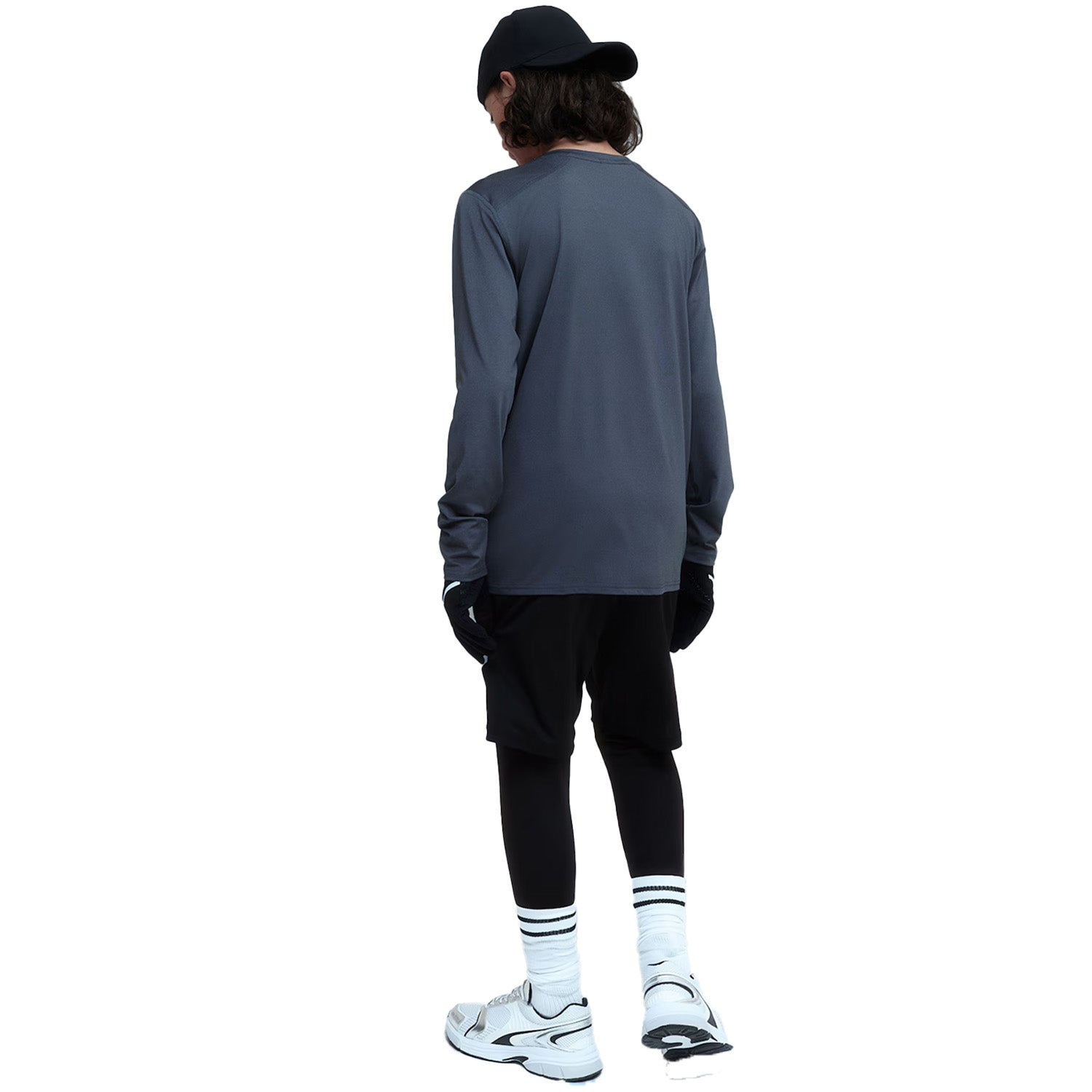 Kidloza Black Double-Layered Sports Shorts