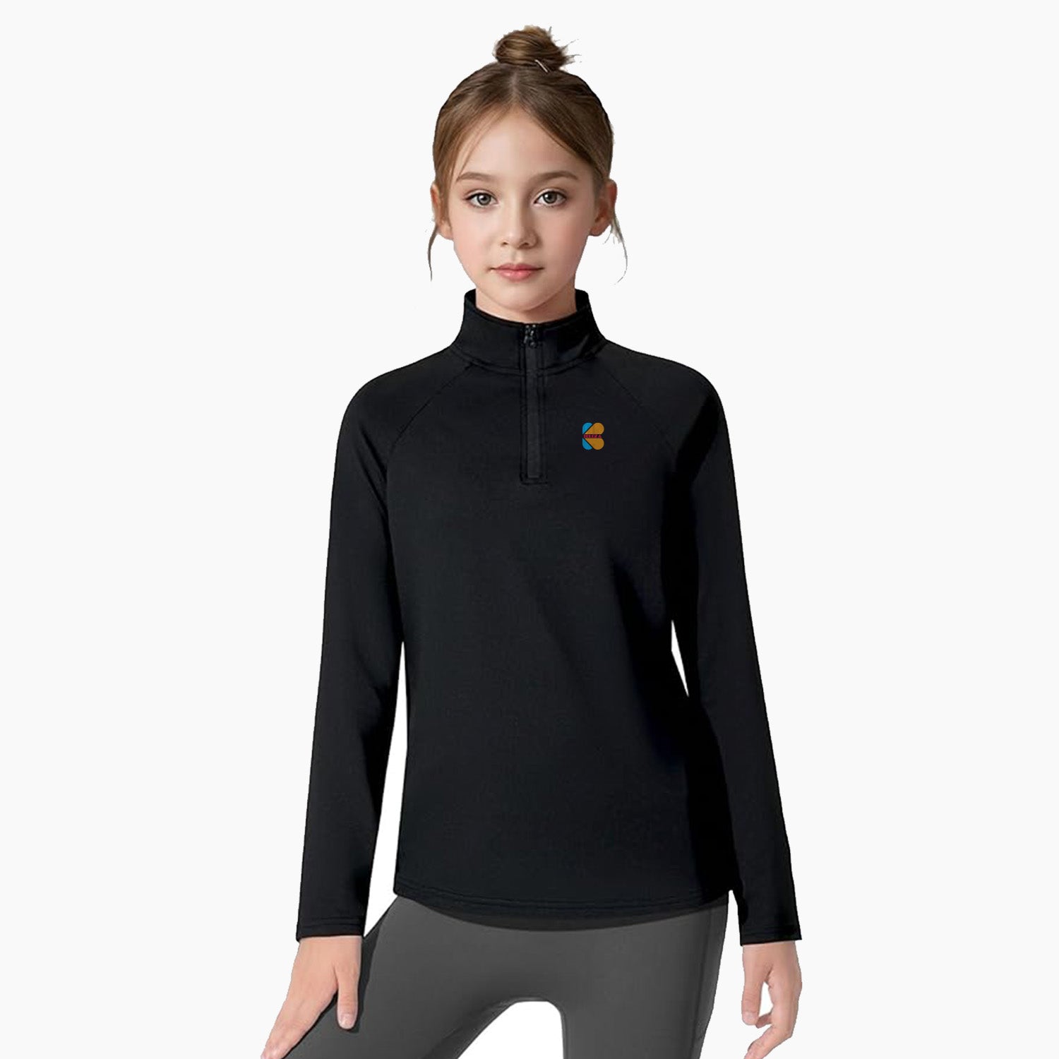 Kidloza Girls' Athletic Quarter Zip Pullover