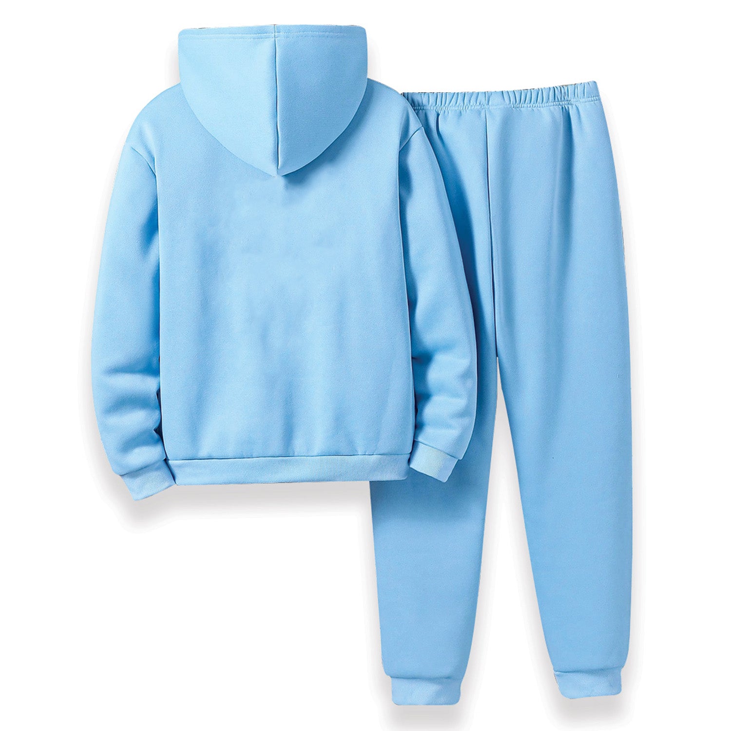 Kidloza 2pcs Teen Boys' Basic Casual Sports Style Long Sleeve Shirt And Long Pants Set