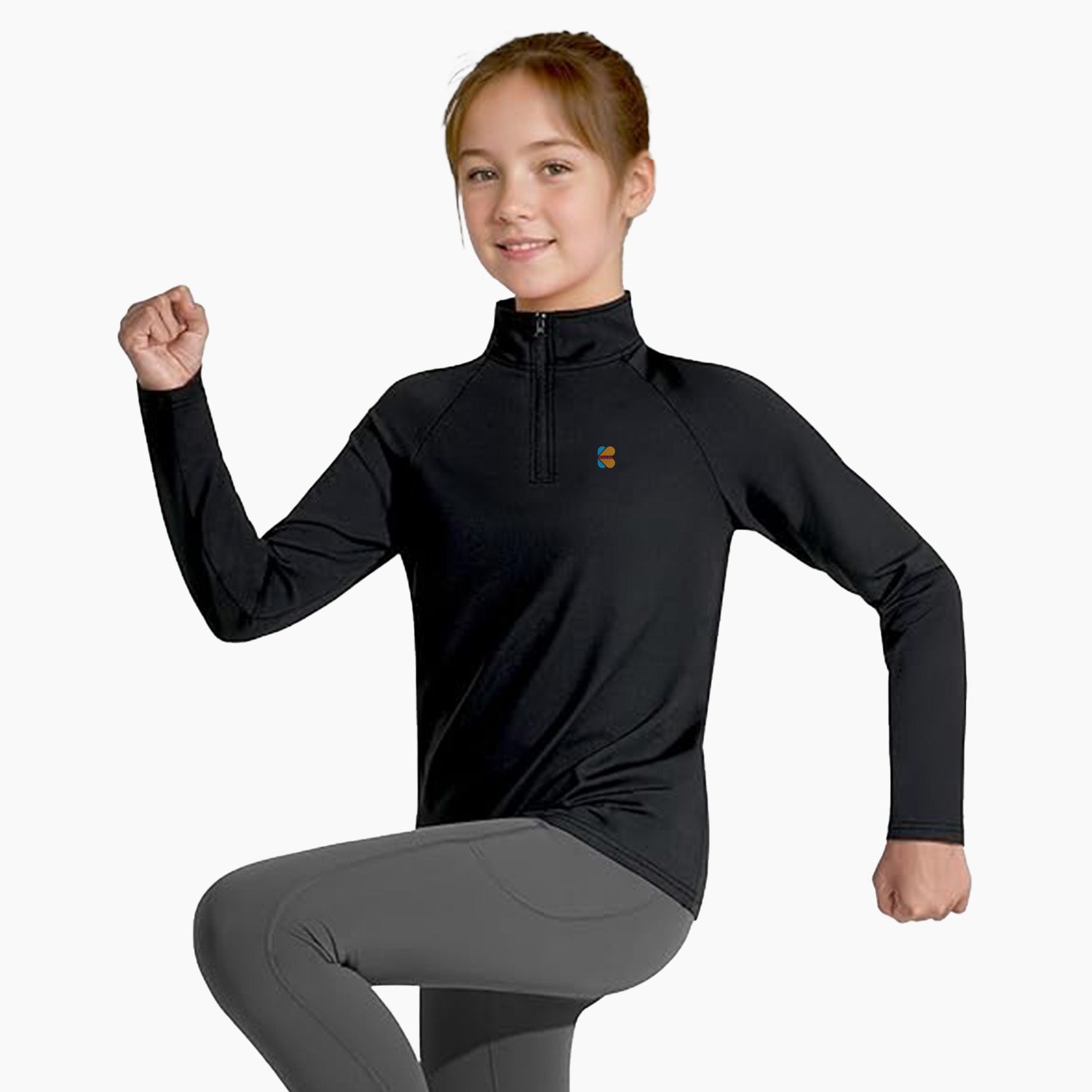 Kidloza Girls' Athletic Quarter Zip Pullover