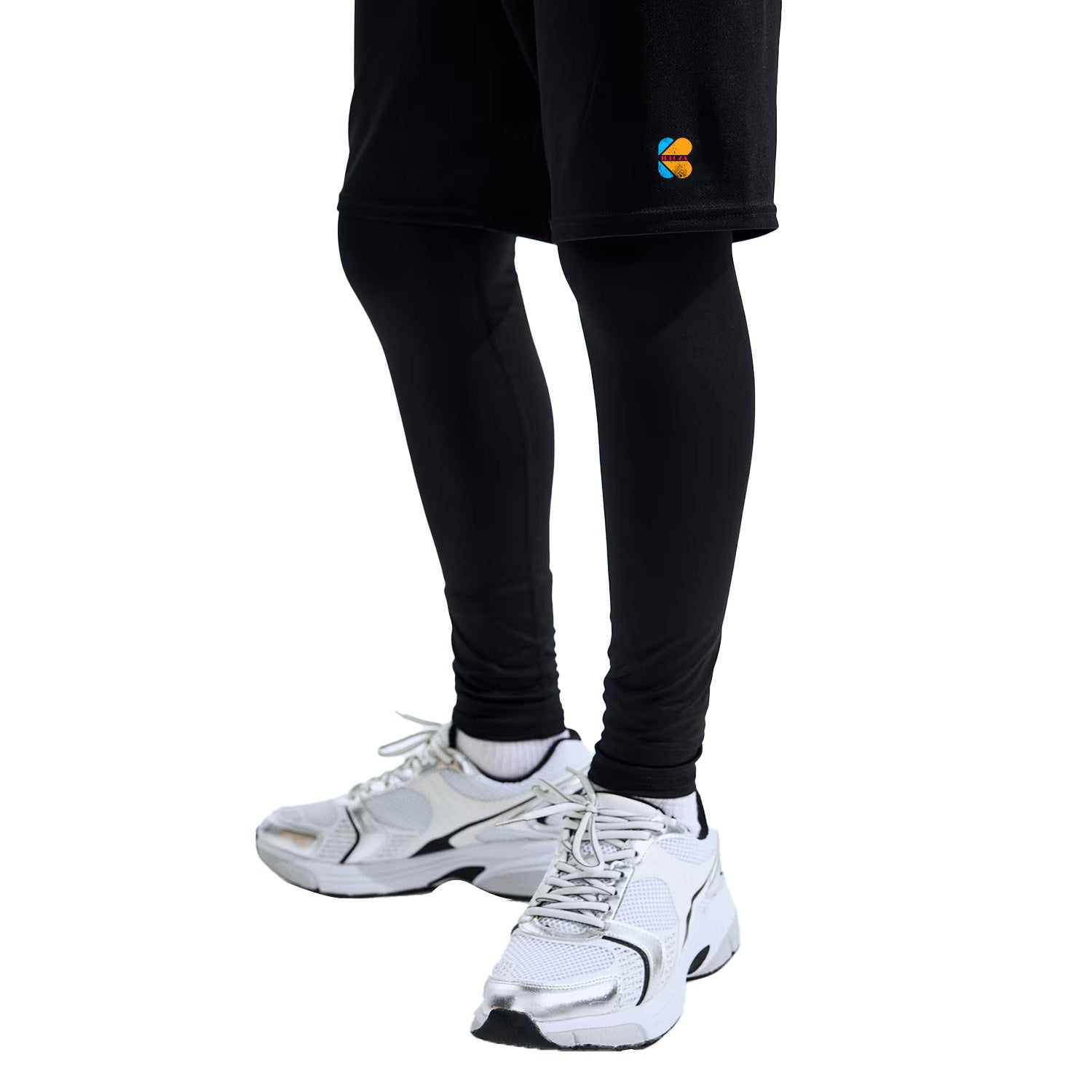 Kidloza Sports 2-in-1 Legging Shorts in Black