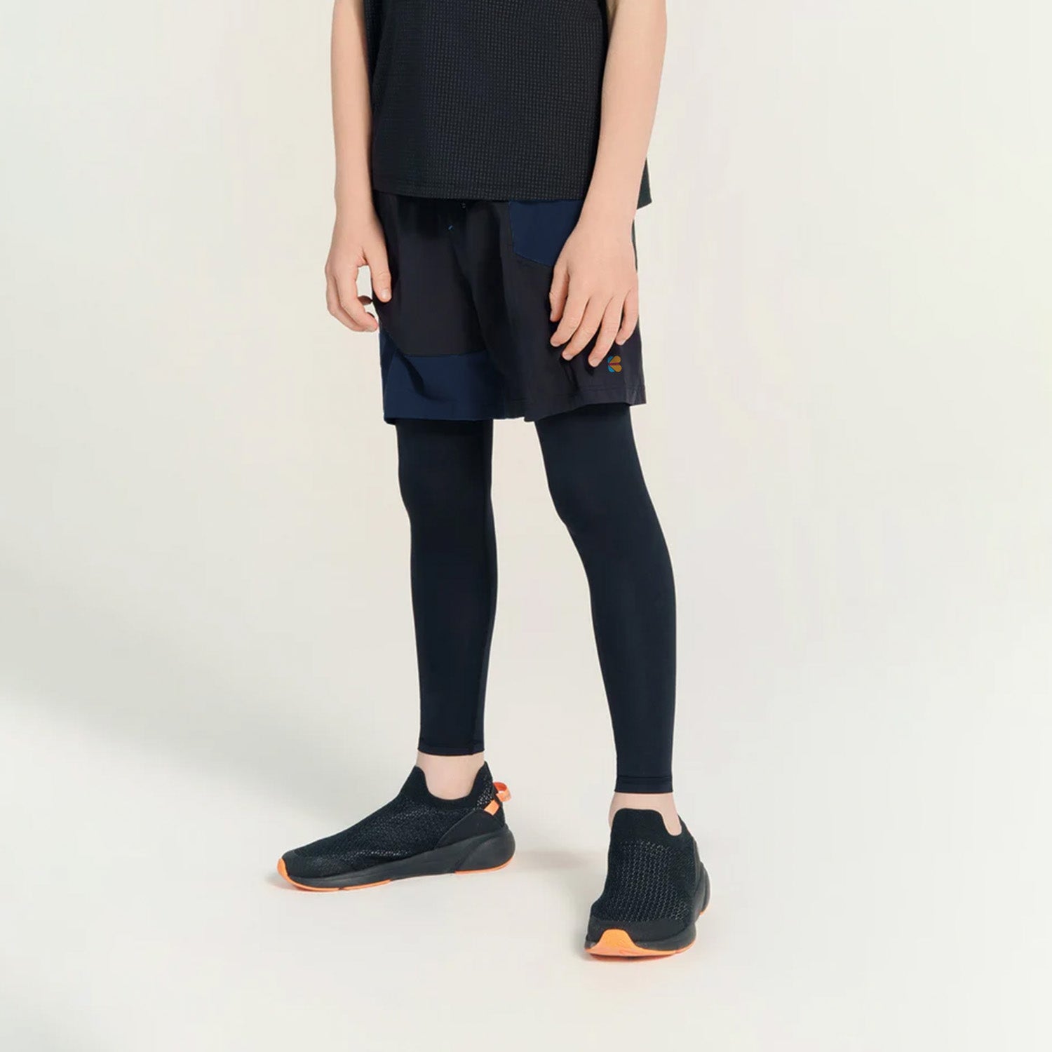 Kidloza FlipFit 2 in 1 Legging Short (Black & Navy)