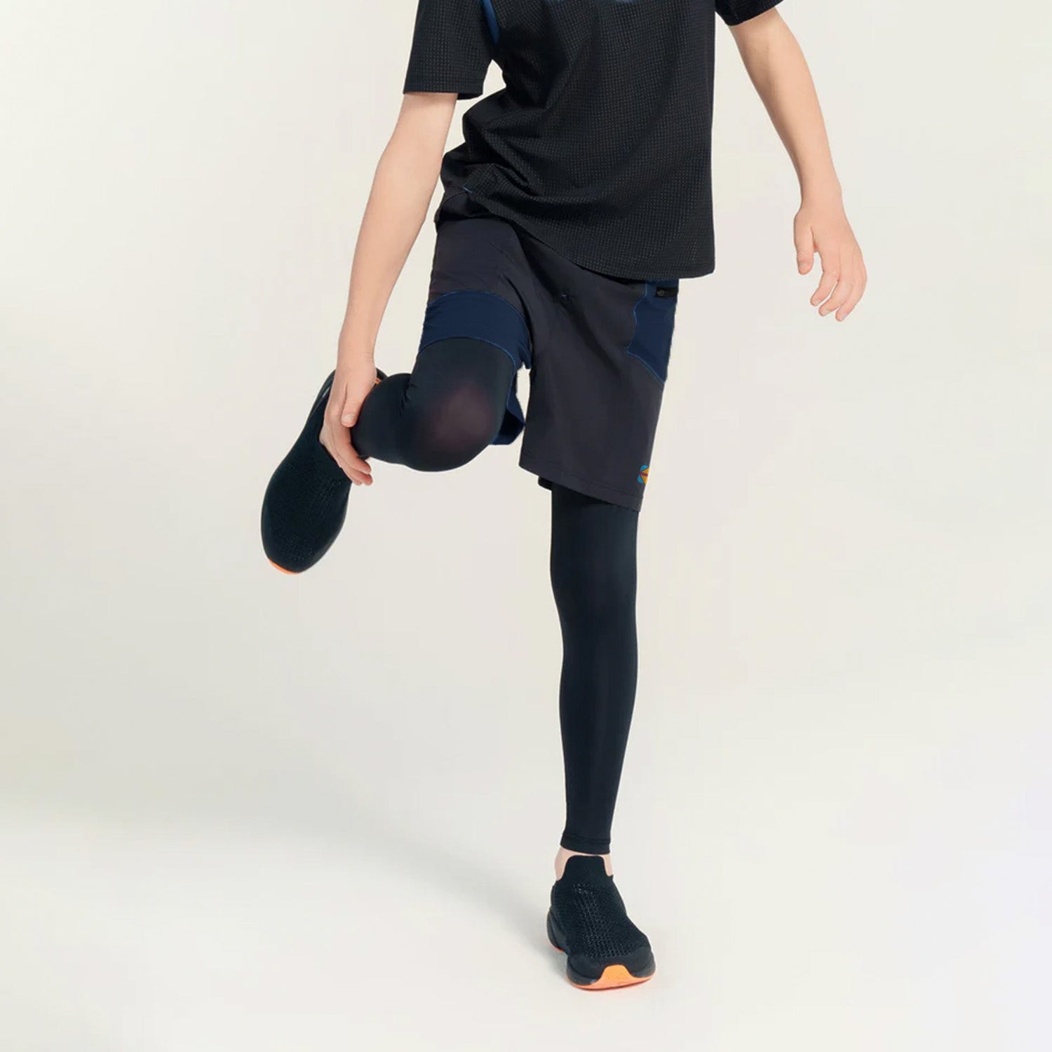 Kidloza FlipFit 2 in 1 Legging Short (Black & Navy)