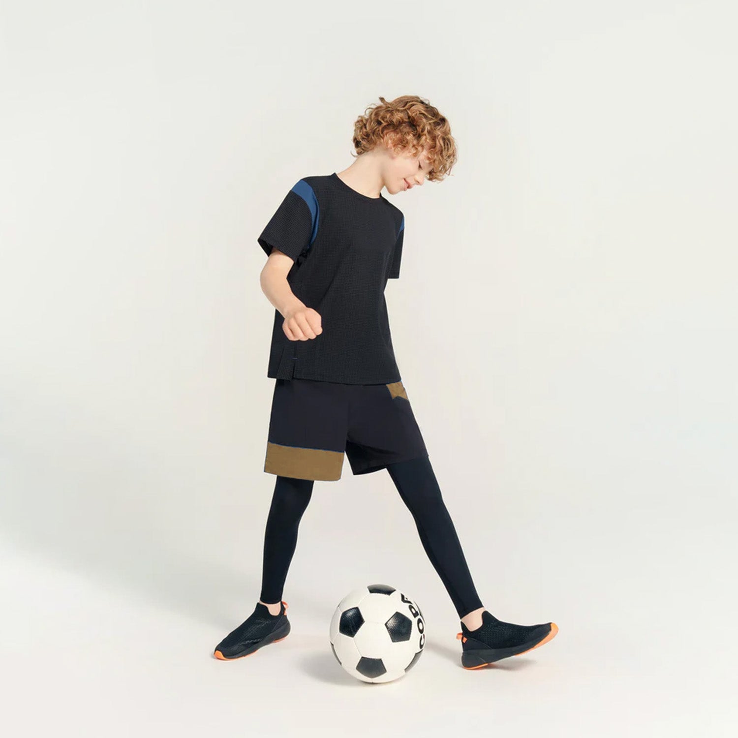 Kidloza FlipFit 2 in 1 Legging Short (Black & Biege)