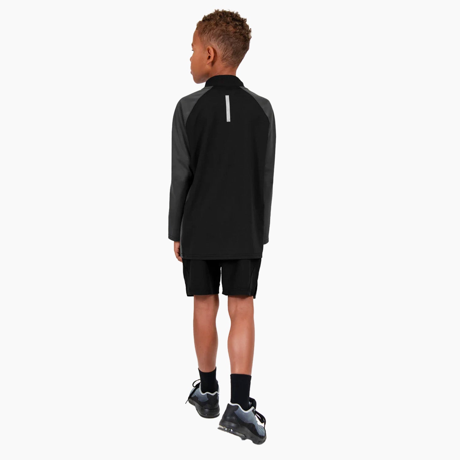 Kidloza Boys Sprint 1/4 Zip in Black & Grey