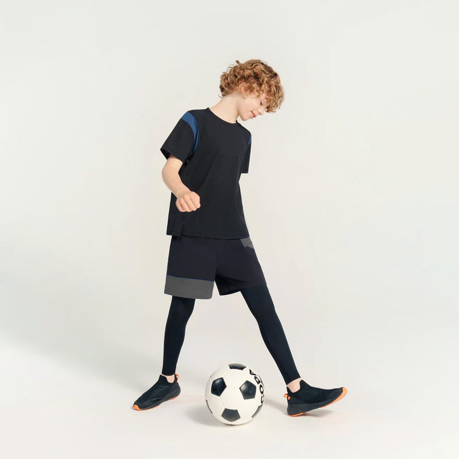 Kidloza FlipFit 2 in 1 Legging Short (Black & Grey)