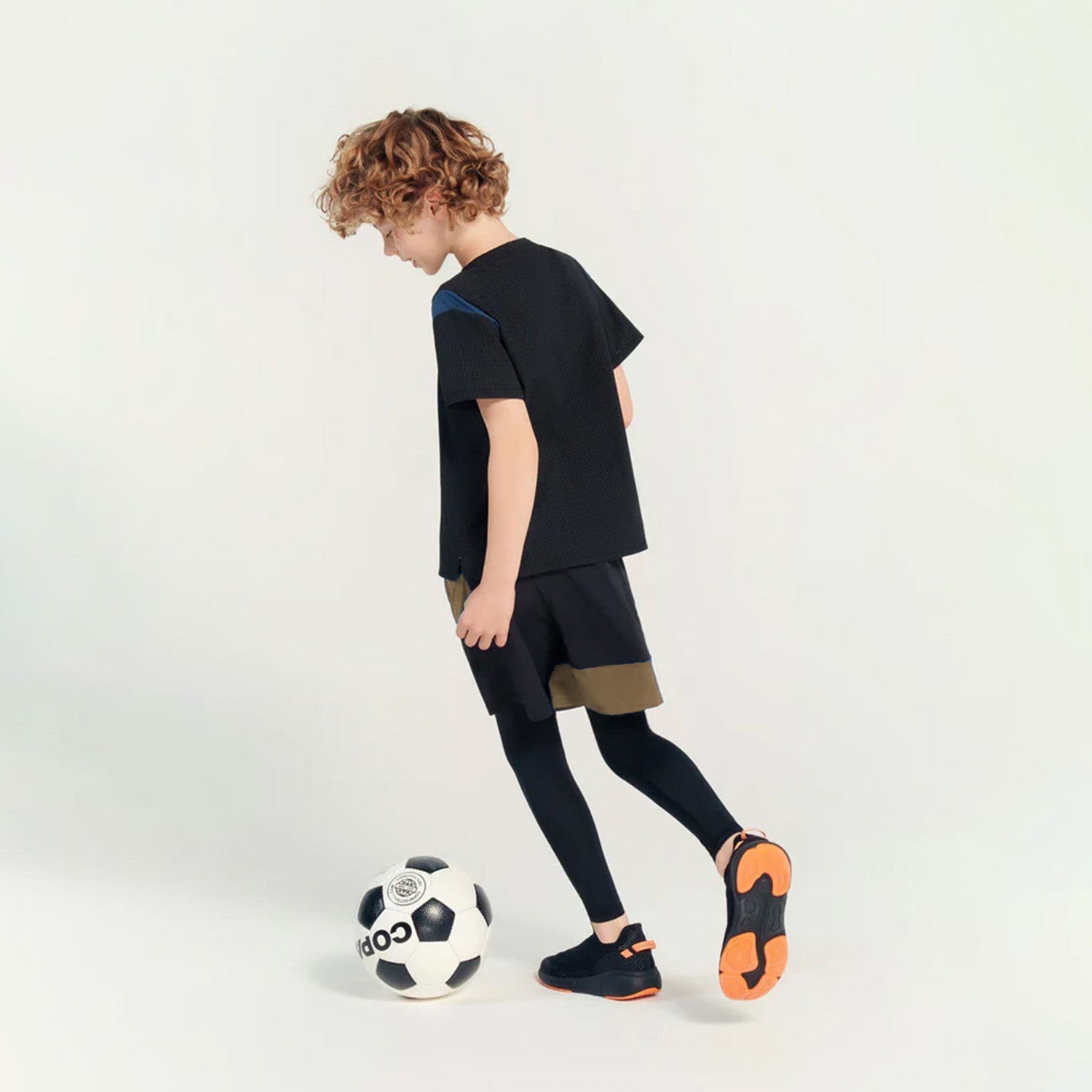 Kidloza FlipFit 2 in 1 Legging Short (Black & Biege)